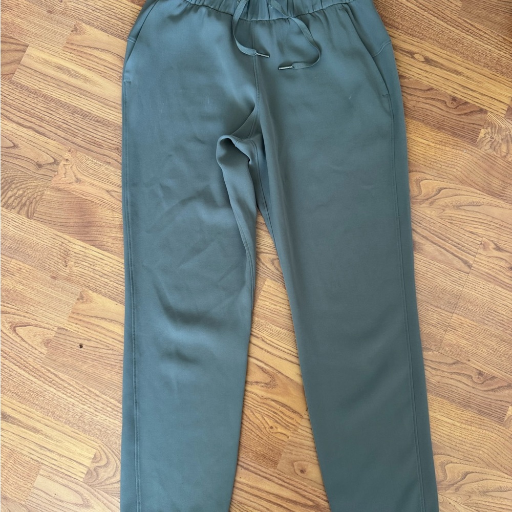 Lululemon Athletica Light Olive Green On The Fly Pants